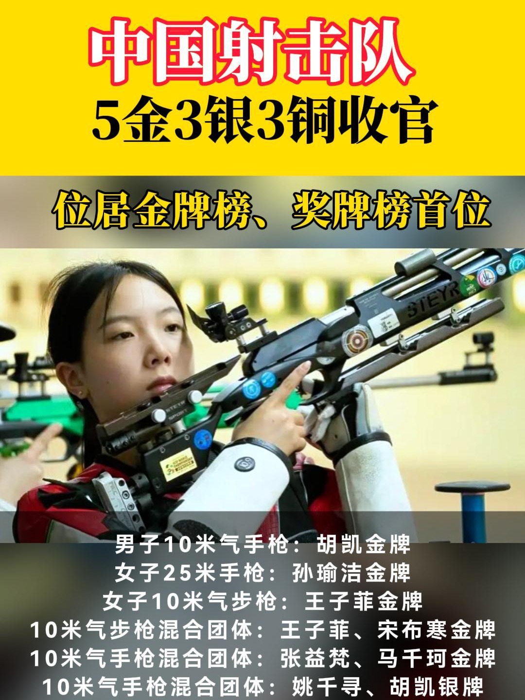 振奋人心：射击选手勇夺银牌的简单介绍